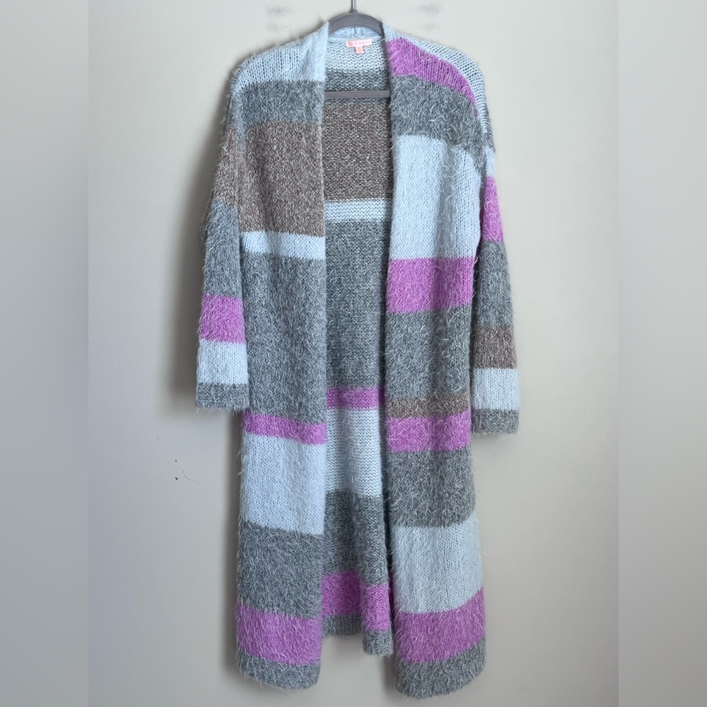 Lisa Todd Duster Cardigan Sweater Long Midi Wool Blend Sz Small
